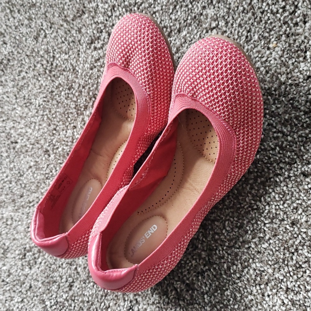 Lands' End Elastic Ballet Flat Mesh - Baroque Rose - Size 6